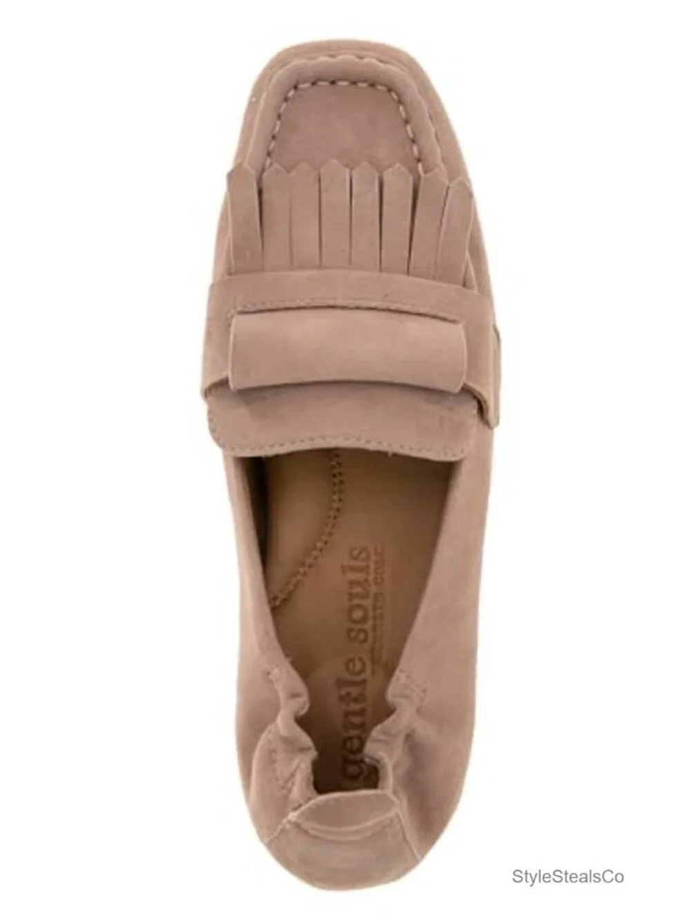 Women's Suede Loafer Flat Comfort Insole Flexible Almond Toe Pull-On
